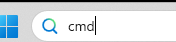 検索窓にcmd入力の画像